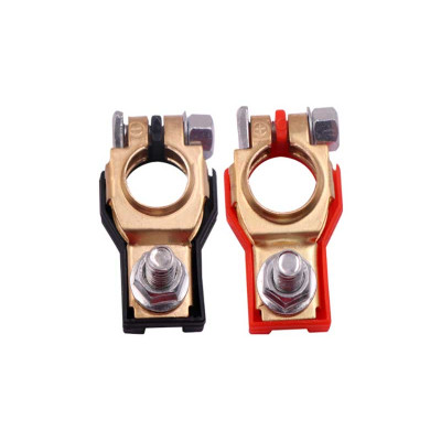 Set of 2 copper car battery terminals